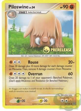 Piloswine (46/100) (Prerelease Promo) [Nintendo: Black Star Promos] | Good Games Morley