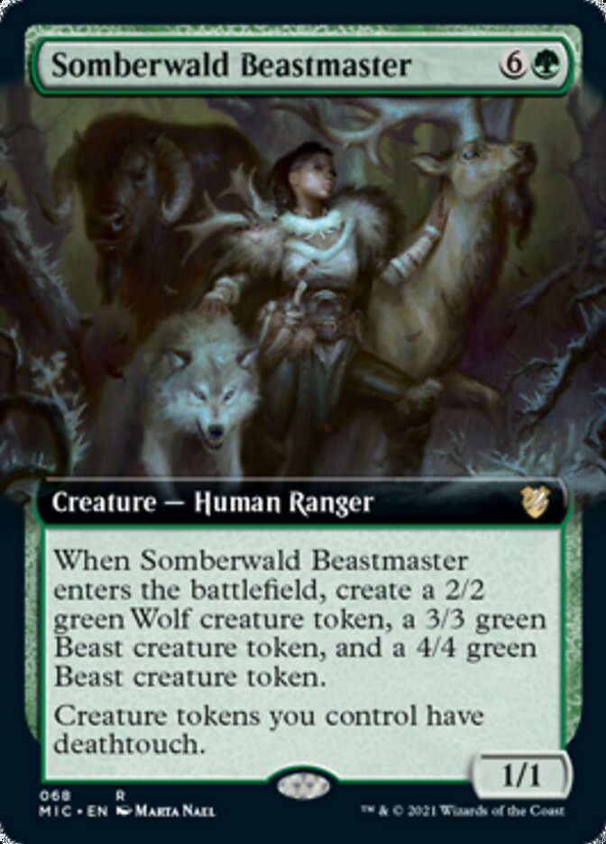 Somberwald Beastmaster (Extended Art) [Innistrad: Midnight Hunt Commander] | Good Games Morley