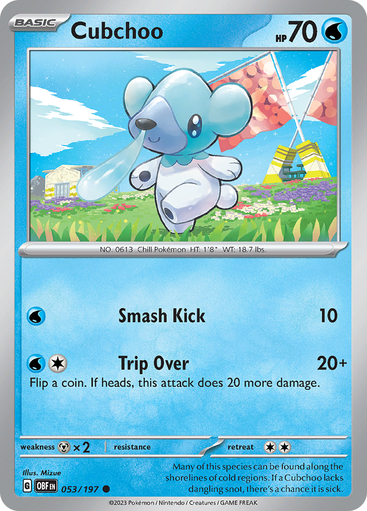 Cubchoo (053/197) [Scarlet & Violet: Obsidian Flames] | Good Games Morley