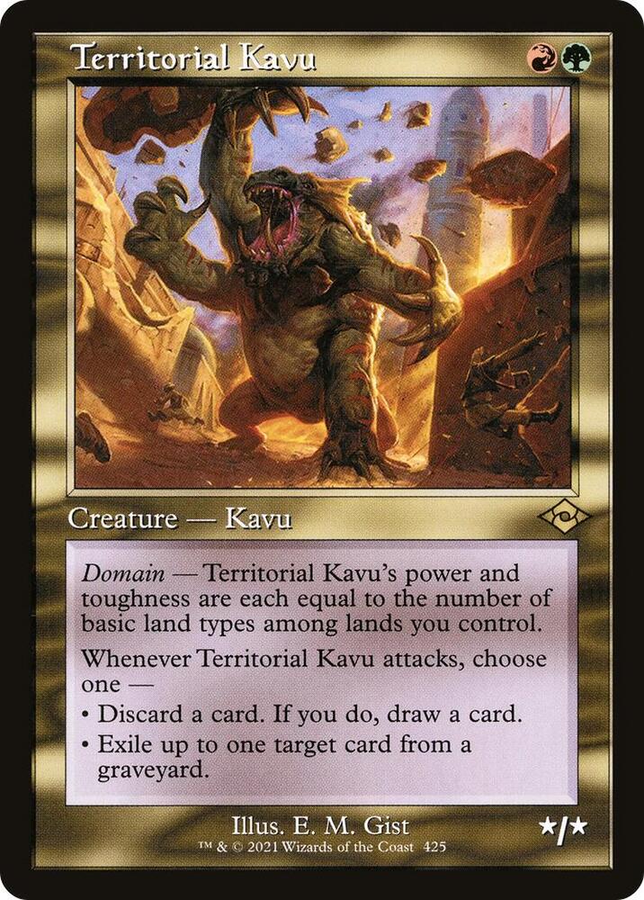 Territorial Kavu Retro Frame 425 (Modern Horizons 2)  - Foil | Good Games Morley
