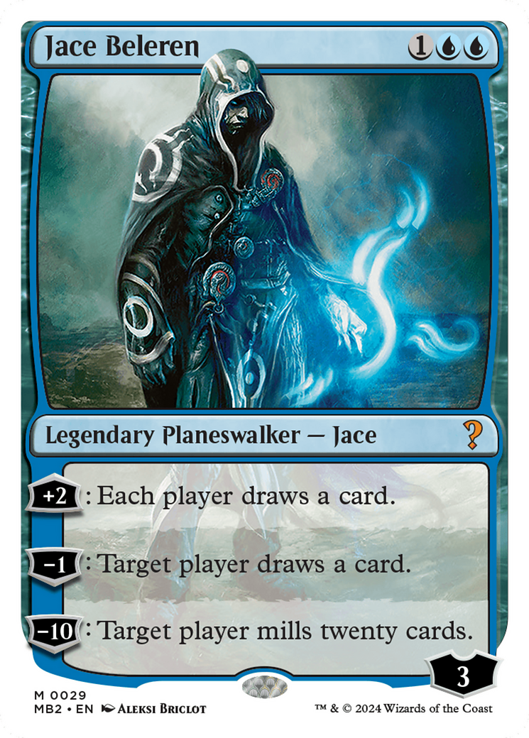 Jace Beleren (White Border) [Mystery Booster 2] | Good Games Morley
