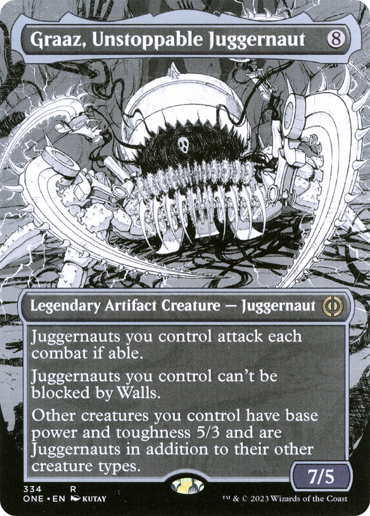 Graaz, Unstoppable Juggernaut (Borderless Manga) [Phyrexia: All Will Be One] | Good Games Morley