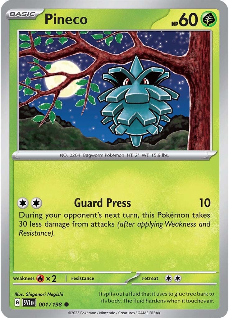 Pineco (001/198) [Scarlet & Violet: Base Set] | Good Games Morley