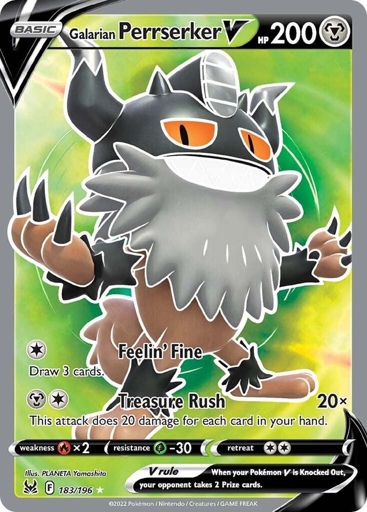 Galarian Perrserker V 183/196 (SWSH11: Lost Origin)  - Holofoil | Good Games Morley