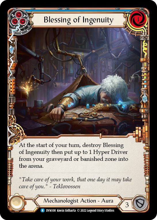 Blessing of Ingenuity (Blue) [DYN100] (Dynasty)  Rainbow Foil | Good Games Morley