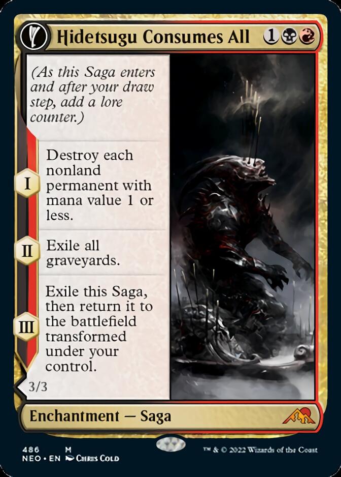 Hidetsugu Consumes All // Vessel of the All-Consuming (Extended Art) [Kamigawa: Neon Dynasty] | Good Games Morley