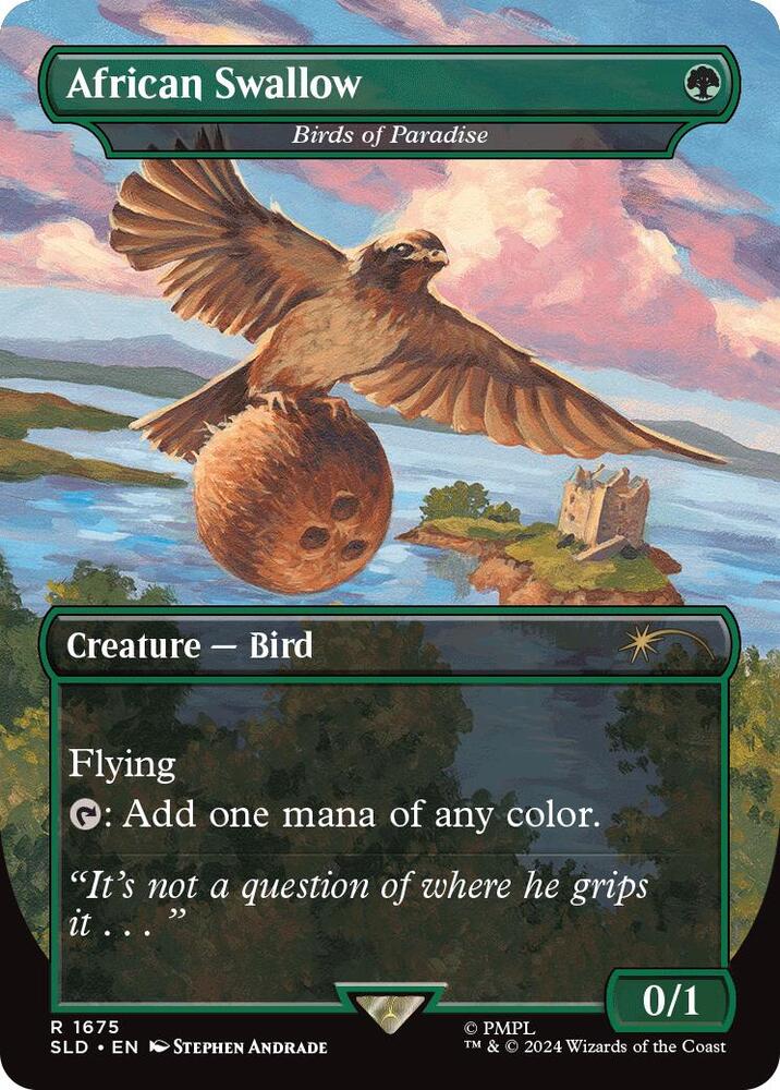 African Swallow // Birds of Paradise 1675 (Secret Lair Drop Series)  - Borderless Foil | Good Games Morley