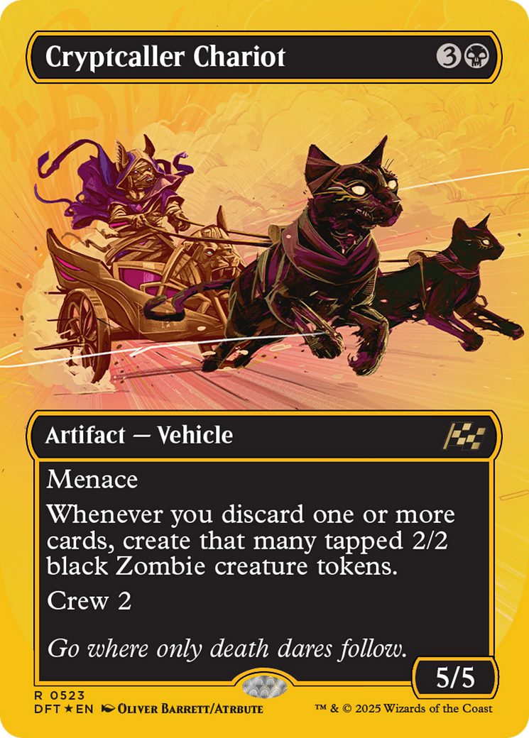 Cryptcaller Chariot (Borderless) (First-Place Foil) [Aetherdrift] | Good Games Morley