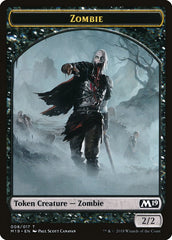 Knight // Zombie Double-Sided Token (Game Night) [Core Set 2019 Tokens] | Good Games Morley