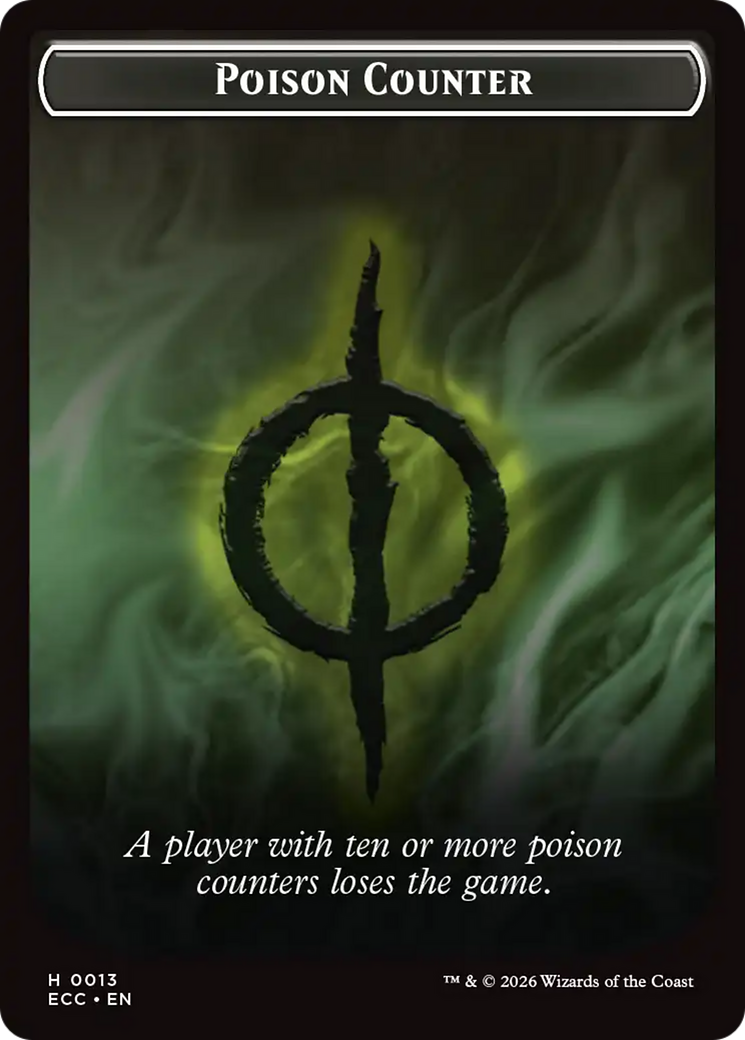 Saproling // Poison Counter Double-Sided Token [Lorwyn Eclipsed Tokens] | Good Games Morley