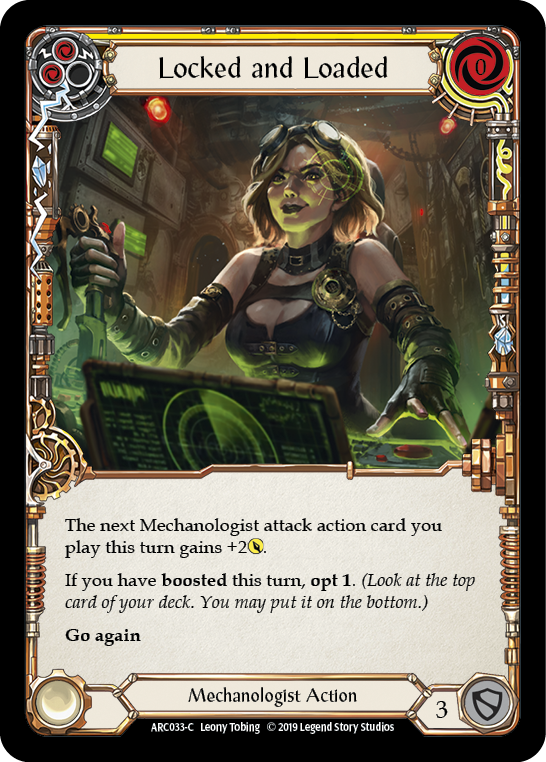Locked and Loaded (Yellow) [ARC033-C] (Arcane Rising)  1st Edition Normal | Good Games Morley