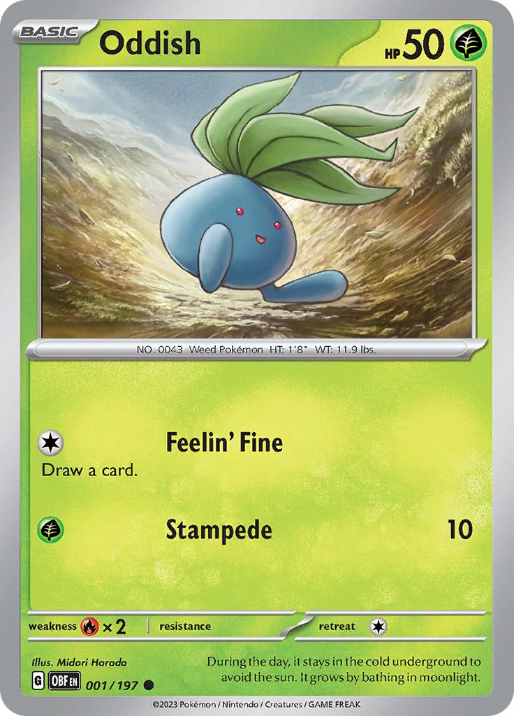 Oddish (001/197) [Scarlet & Violet: Obsidian Flames] | Good Games Morley