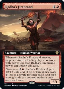 Radhas Firebrand Extended Art 408/281 (Dominaria United)  | Good Games Morley