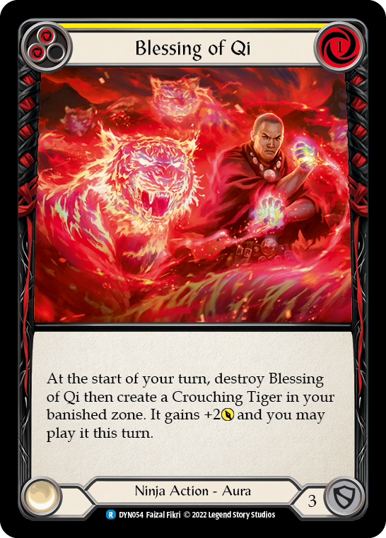 Blessing of Qi (Yellow) [DYN054] (Dynasty)  Rainbow Foil | Good Games Morley