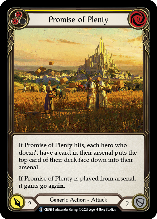 Promise of Plenty (Yellow) [U-CRU184] (Crucible of War Unlimited)  Unlimited Normal | Good Games Morley