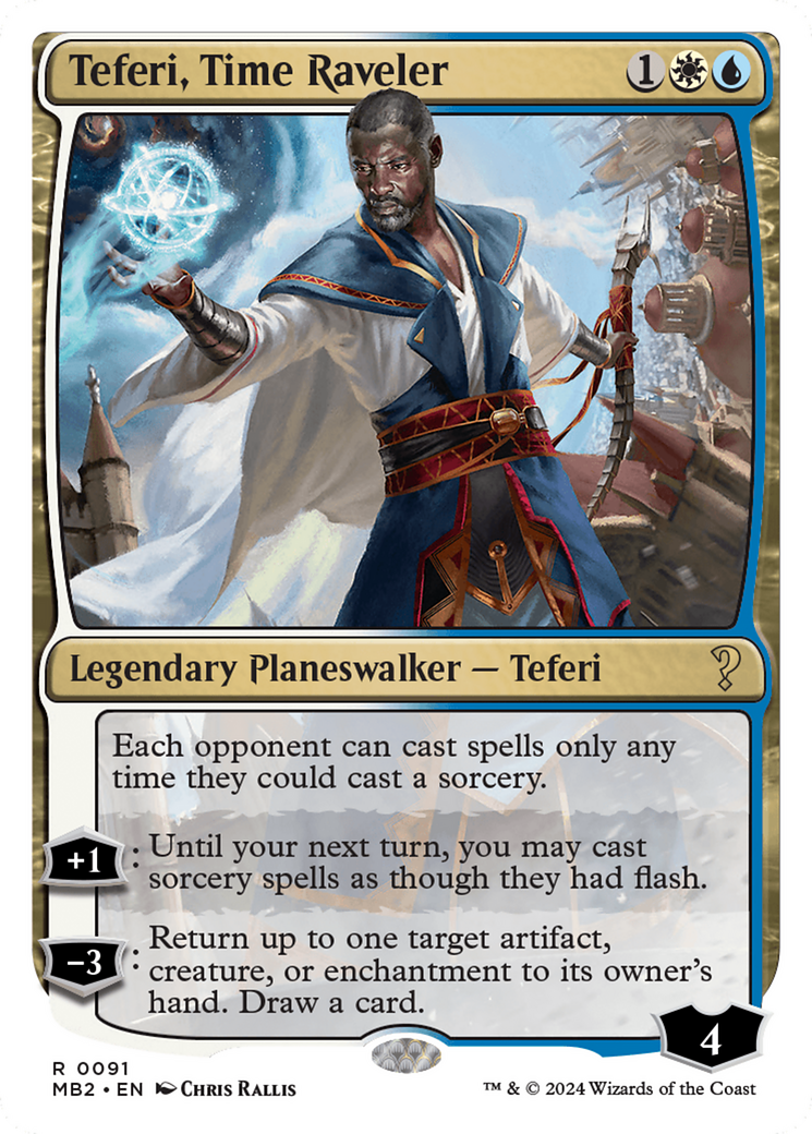 Teferi, Time Raveler (White Border) [Mystery Booster 2] | Good Games Morley