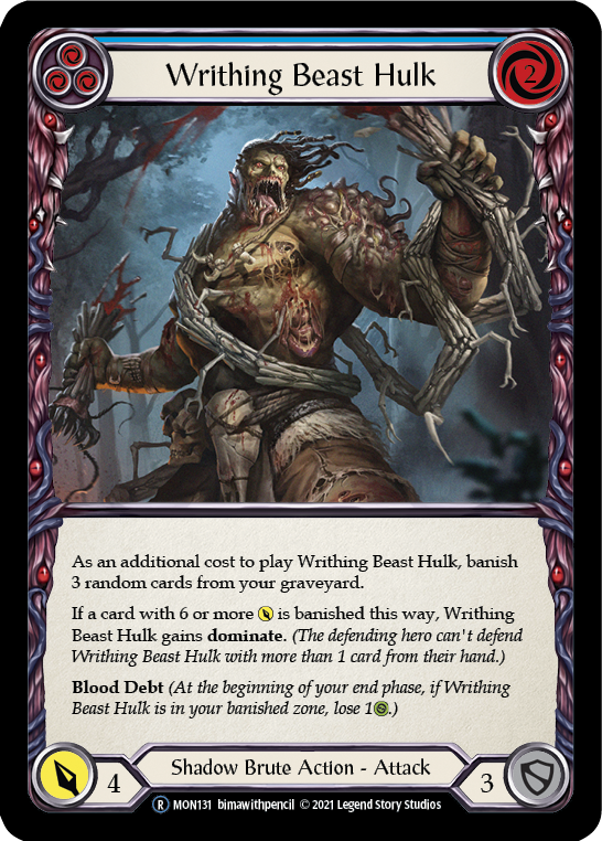 Writhing Beast Hulk (Blue) [U-MON131] (Monarch Unlimited)  Unlimited Normal | Good Games Morley