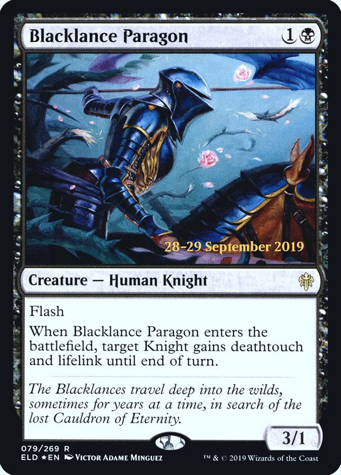 Blacklance Paragon [Throne of Eldraine Prerelease Promos] | Good Games Morley