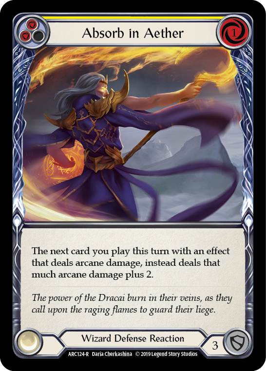 Absorb in Aether (Yellow) [ARC124-R] (Arcane Rising)  1st Edition Rainbow Foil | Good Games Morley