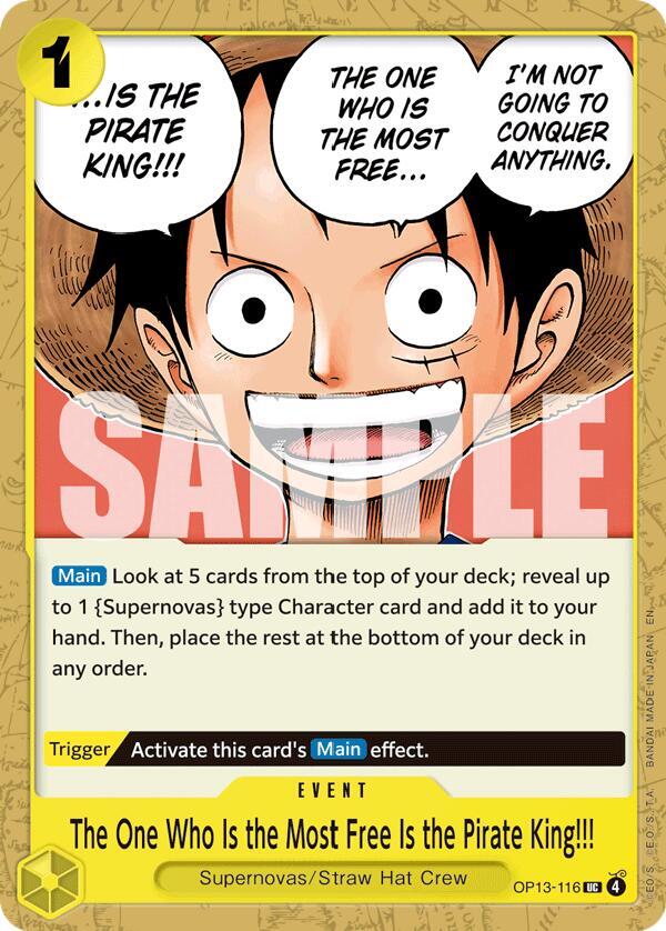 The One Who Is the Most Free Is the Pirate King!!! OP13-116 (Carrying On His Will)  | Good Games Morley