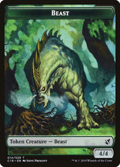 Beast (014) // Wurm Double-Sided Token [Commander 2019 Tokens] | Good Games Morley