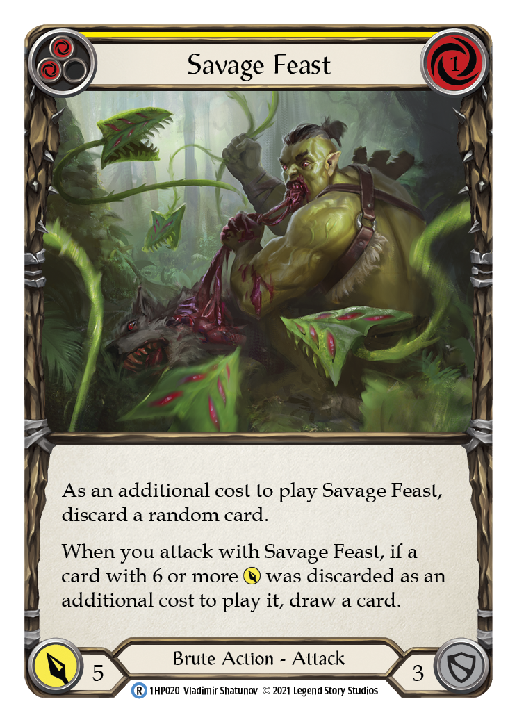 Savage Feast (Yellow) [1HP020] (History Pack 1) | Good Games Morley