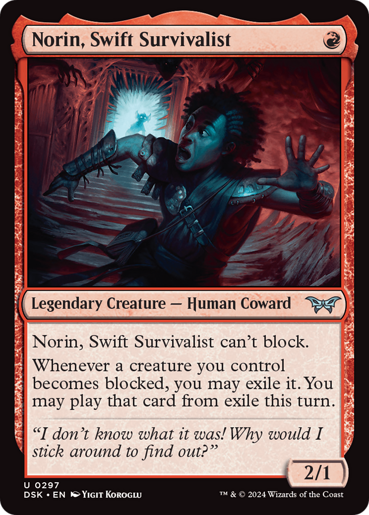 Norin, Swift Survivalist (0297) [Duskmourn: House of Horror] | Good Games Morley