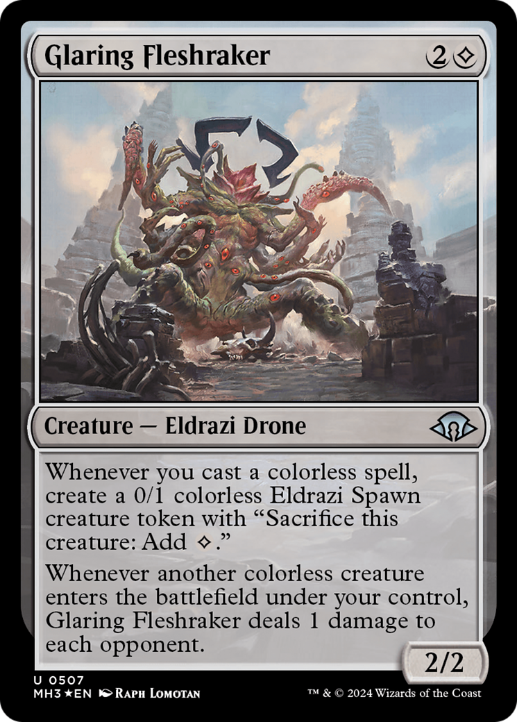 Glaring Fleshraker (Ripple Foil) [Modern Horizons 3] | Good Games Morley