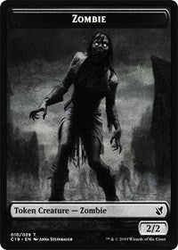 Zombie (010) // Zombie (011) Double-Sided Token [Commander 2019 Tokens] | Good Games Morley
