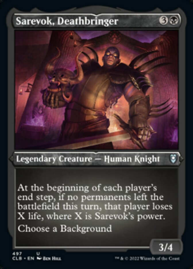 Sarevok, Deathbringer (Foil Etched) [Commander Legends: Battle for Baldur's Gate] | Good Games Morley