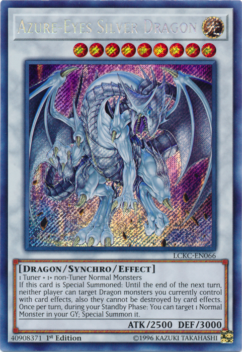 Azure-Eyes Silver Dragon [LCKC-EN066] Secret Rare | Good Games Morley
