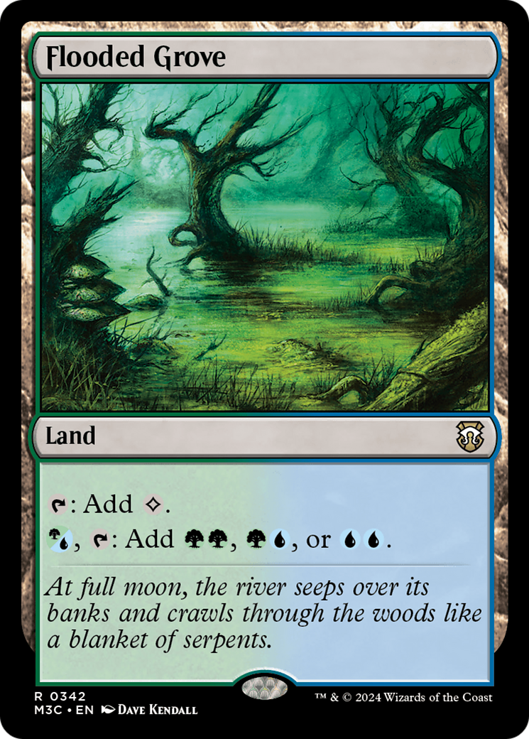 Flooded Grove (Ripple Foil) [Modern Horizons 3 Commander] | Good Games Morley