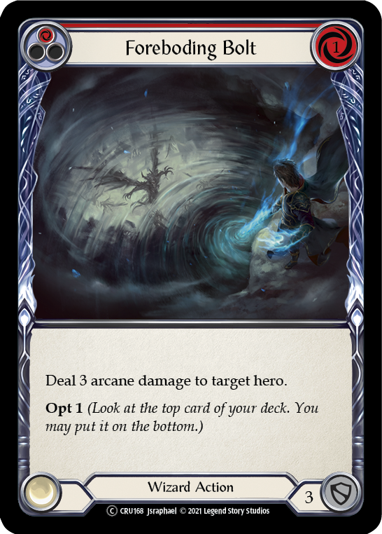 Foreboding Bolt (Red) [U-CRU168] (Crucible of War Unlimited)  Unlimited Normal | Good Games Morley