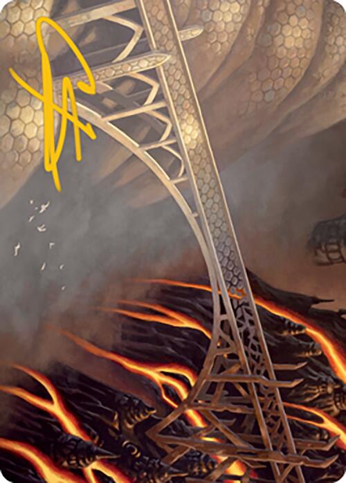 Rustvale Bridge Art Card (Gold-Stamped Signature) [Modern Horizons 2 Art Series] | Good Games Morley