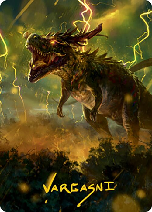 Thrasta, Tempest's Roar Art Card (42) (Gold-Stamped Signature) [Modern Horizons 2 Art Series] | Good Games Morley