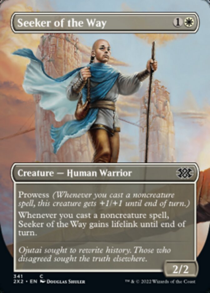 Seeker of the Way (Borderless Alternate Art) [Double Masters 2022] | Good Games Morley