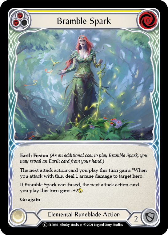 Bramble Spark (Yellow) [U-ELE086] (Tales of Aria Unlimited)  Unlimited Rainbow Foil | Good Games Morley