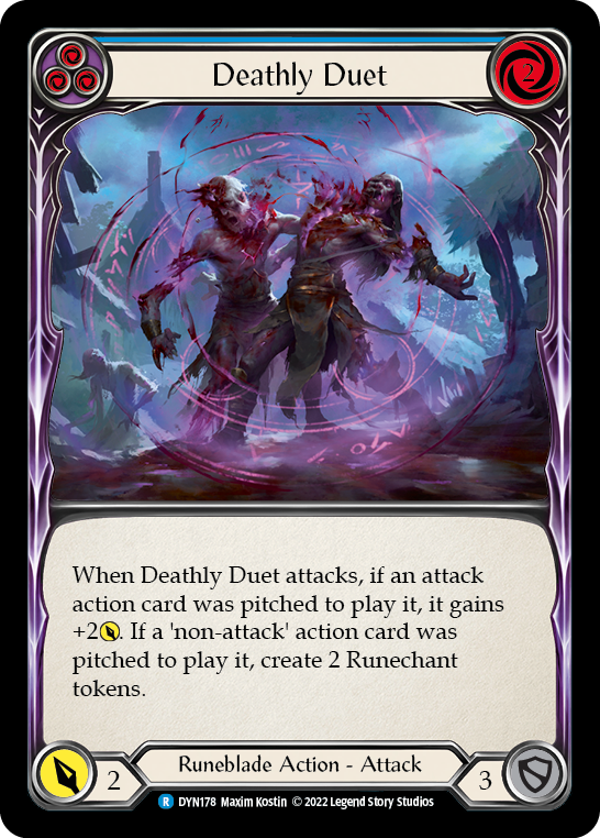 Deathly Duet (Blue) [DYN178] (Dynasty)  Rainbow Foil | Good Games Morley