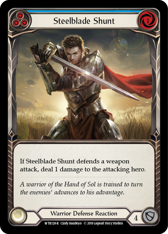 Steelblade Shunt (Blue) [WTR128-R] (Welcome to Rathe)  Alpha Print Rainbow Foil | Good Games Morley
