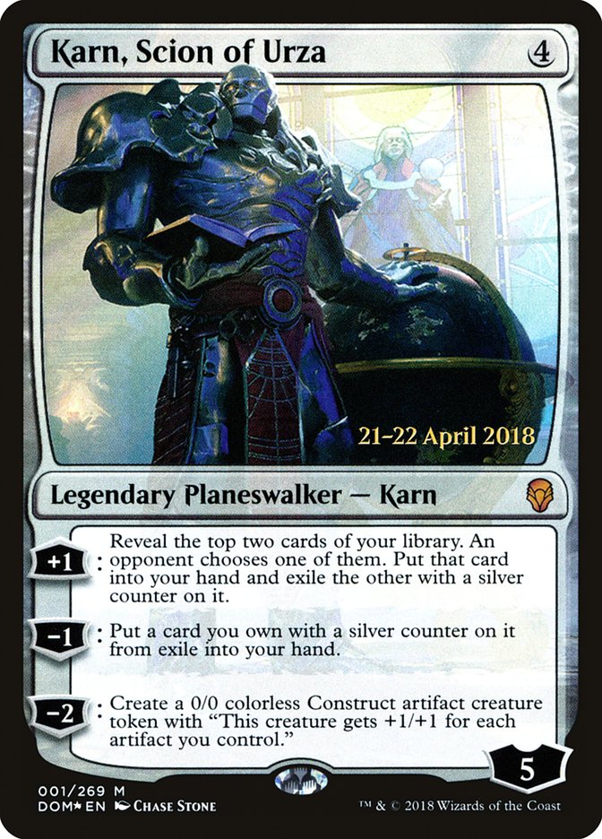 Karn, Scion of Urza [Dominaria Prerelease Promos] | Good Games Morley