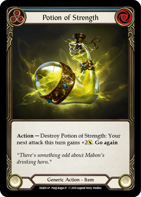 Potion of Strength [FAB013-P] (Promo)  1st Edition Cold Foil | Good Games Morley