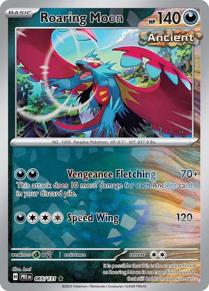 Roaring Moon 065/131 (SV: Prismatic Evolutions)  - Poke Ball Holofoil | Good Games Morley