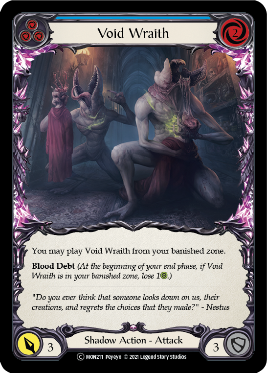 Void Wraith (Blue) [U-MON211-RF] (Monarch Unlimited)  Unlimited Rainbow Foil | Good Games Morley