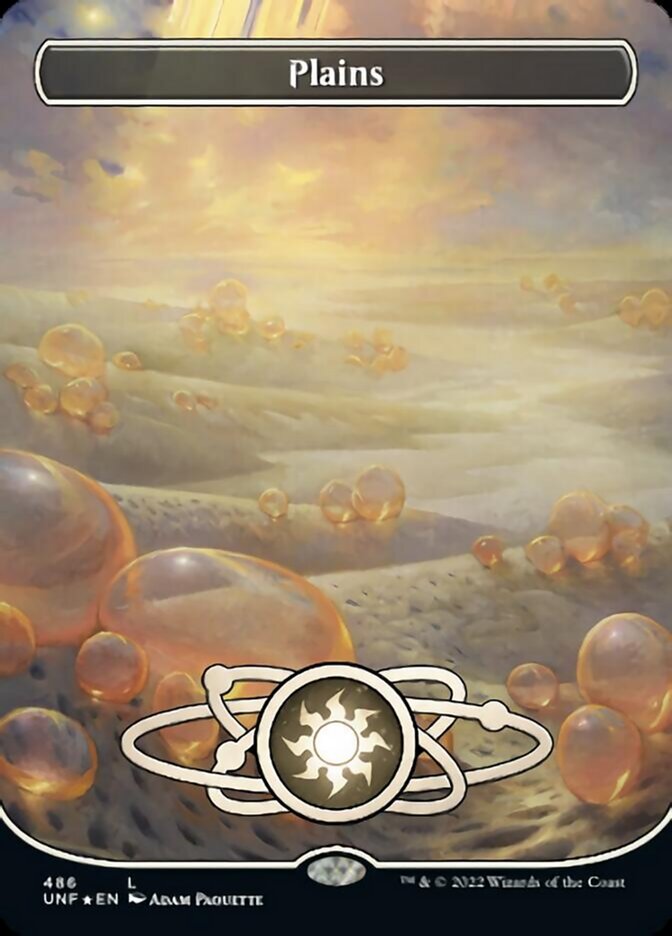 Plains (486) (Planetary Space-ic Land) (Galaxy Foil) [Unfinity] | Good Games Morley