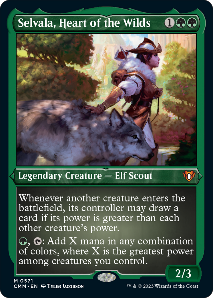 Selvala, Heart of the Wilds (Foil Etched) [Commander Masters] | Good Games Morley