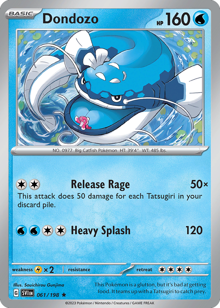 Dondozo (061/198) (Line Holo) [Scarlet & Violet: Base Set] | Good Games Morley
