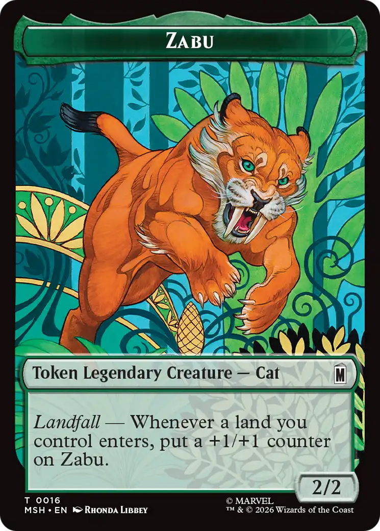 Redwing // Zabu Double-Sided Token [Marvel Super Heroes Tokens] | Good Games Morley