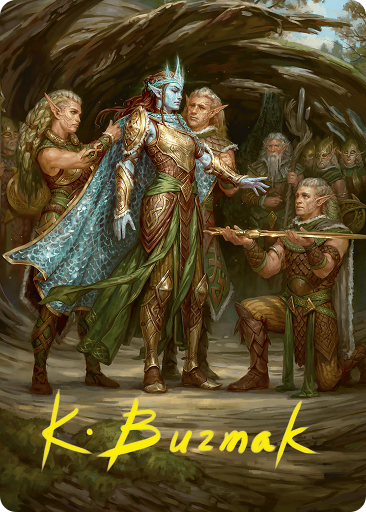 Lathril, Blade of the Elves Art Card (48/54) (Gold-Stamped Signature) [Foundations Art Series] | Good Games Morley