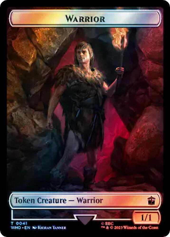 Warrior Cyberman Double Sided Token Surge Foil 41 // 56 (Universes Beyond: Doctor Who)  - Foil | Good Games Morley