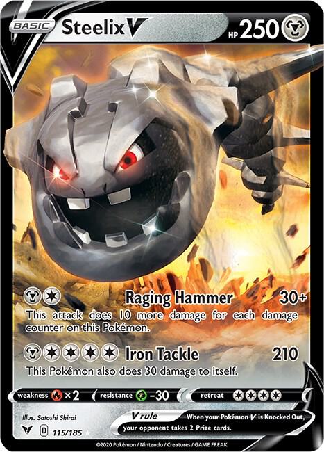 Steelix V 115/185 (SWSH04: Vivid Voltage)  - Holofoil | Good Games Morley